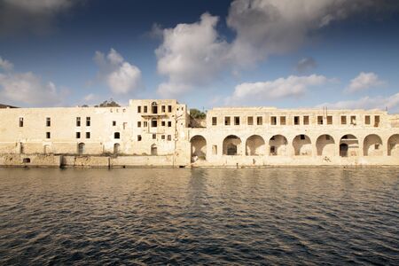 architecture arches on Lazzaretto of Manoel Island a former quarantine facility and hospitalの写真素材