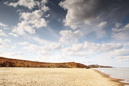 seascape image of Happisburgh sandy beach in Norfolks North Sea coast の写真素材