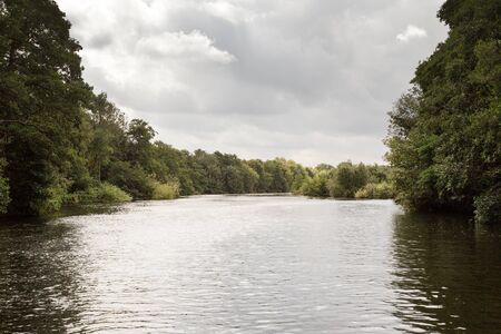 landscape image from a river on the norfolk broads