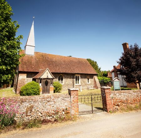 small saint Barnabas Church in chappel essexの写真素材