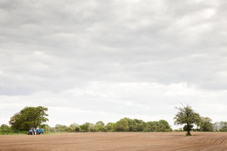 landscape image of farm land in essex の写真素材