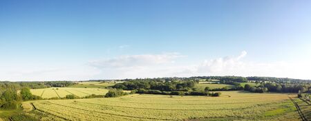 aerial view of the essex countryside near Ulting in essexの写真素材