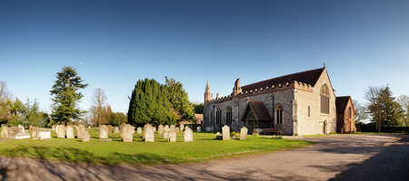 panoramic image of the church in hatfield peverel essex englandのeditorial素材