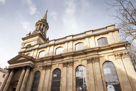 street detail of building and architecture around the city center of oxford in englandのeditorial素材