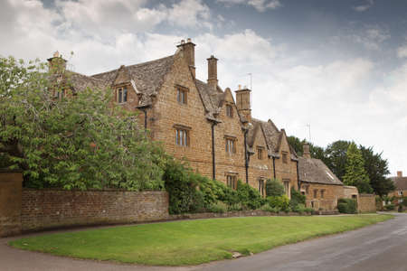 houses in the Oxfordshire village of Adderbury in englandのeditorial素材