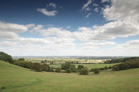 landscape image from the view point on Burton Dassett Hills country park in Warwickshire Englandのeditorial素材