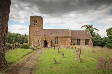 Saint Michaels Church a small  civil parish in Warmington oxfordshire englandのeditorial素材