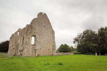 view of the ruined priory in boxgrove West Sussex englandの写真素材