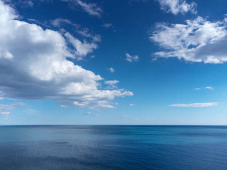 seascape image of the sea and the sky above the oceanの写真素材