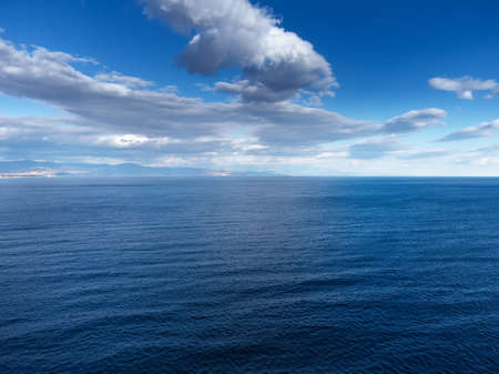 seascape image of the sea and the sky above the oceanの写真素材