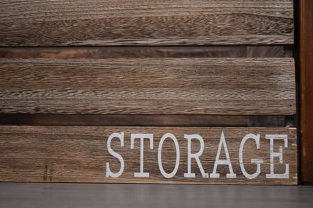 Wooden storage box with dead space on the left