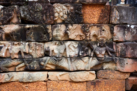 Ancient temple complex Angkor Wat Siem Reap, Cambodia old buildingsの写真素材