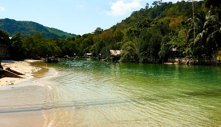 Beautiful landscape Patong Beach . sky sunny at the summer, famous attractions in Phuket island of Thailandの写真素材
