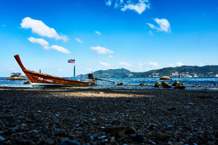 Beautiful landscape Patong Beach . sky sunny at the summer, famous attractions in Phuket island of...