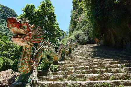 Amazing view from Mua Cave mountain in Ninh Binh Tam Cocの写真素材