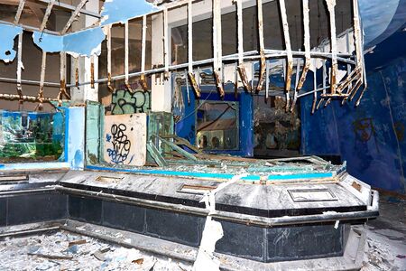 HUE, VIETNAM - JUNE 20 2019 Abandoned water park