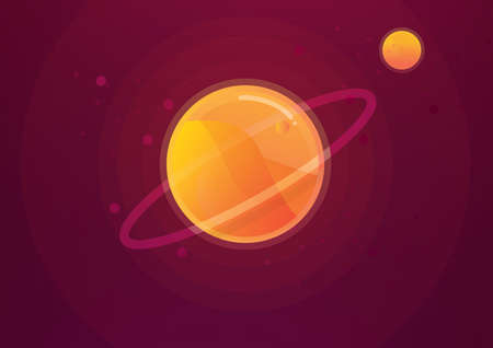 the desert in Solar System vector illustration backgroundのイラスト素材