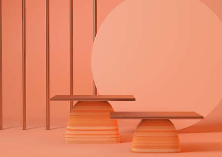 3d Rendering Clean product pedestal platform studio display scene minimal abstractの写真素材
