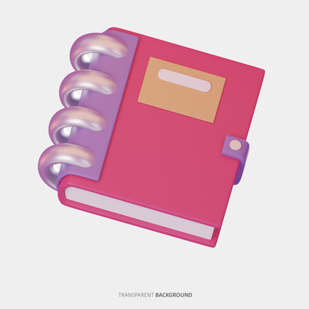 Textbook.3d render minimal style.