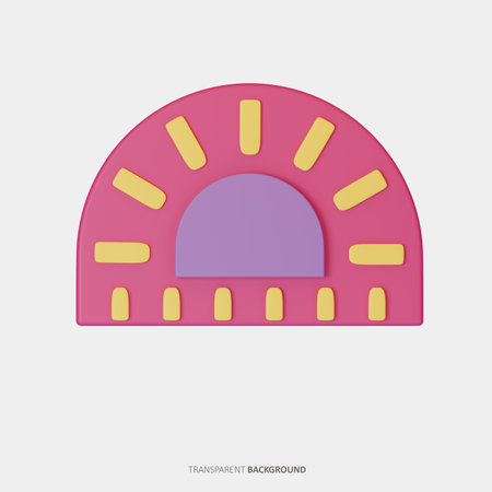 Protractor 3d rendering iconの写真素材