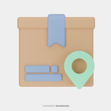 Package Tracking 3D Iconの写真素材