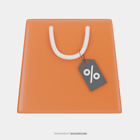 Shopping Bags & Sale Tag 3D Iconの写真素材