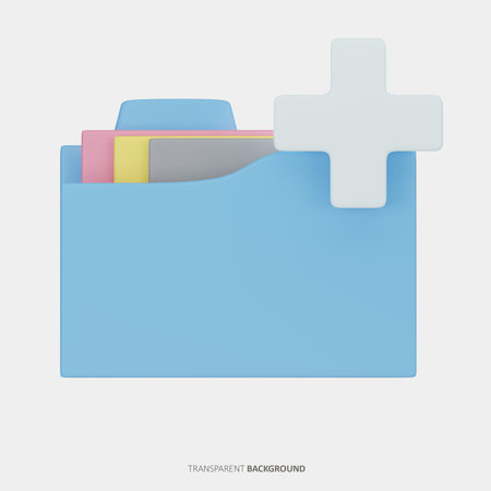 Folder Medicine 3D illustrationの写真素材