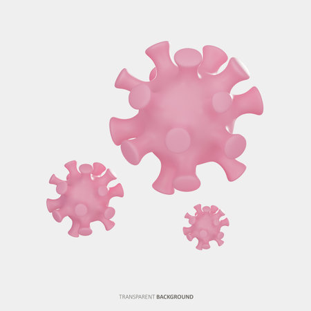 Virus 3D illustrationの写真素材