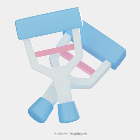 Crutch 3D illustrationの写真素材