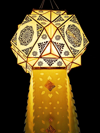 Beautiful Traditional Northern Thai Paper Lanternの写真素材