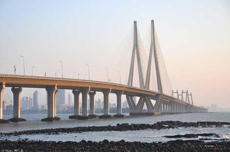 Mumbai Sealink in Mumbai City, Indiaの写真素材