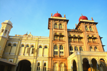 Mysore Palace is a famous landmark and iconic structure located in Mysore, Karnataka, India.のeditorial素材