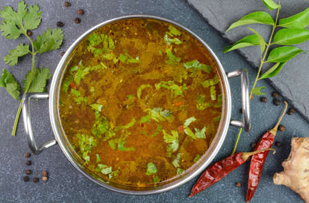 Rasam also called as chaaru is a South Indian soup prepared with spices