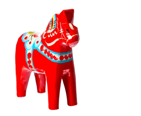 Beautiful Dalacarlia horse or &quot,Dalahast&quot,  a cultural symbol for the county of Dalarna and Swedenの写真素材