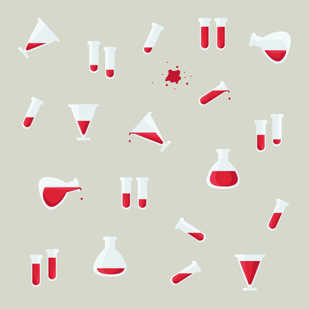Blood testing - vector illustrationのイラスト素材