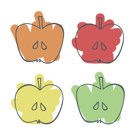 Apple - vector illustrationのイラスト素材