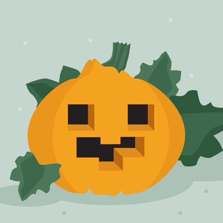 Halloween pumpkin - vector illustrationのイラスト素材