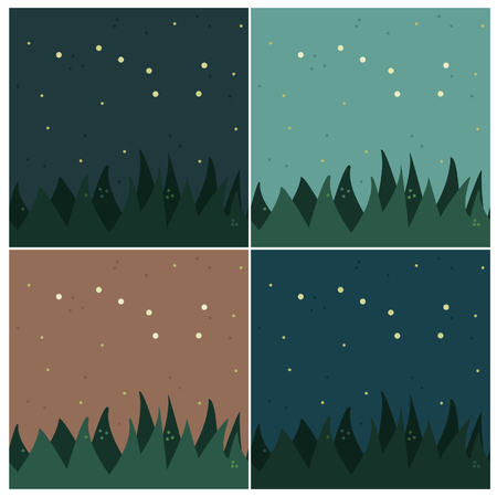 Set of backgrounds with Big Dipper constellationのイラスト素材