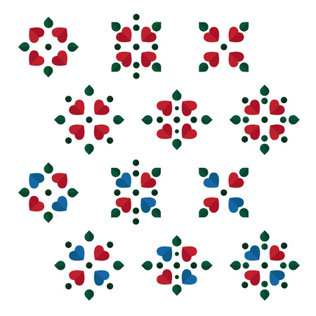 Set of folk ornaments - vector illustrationのイラスト素材