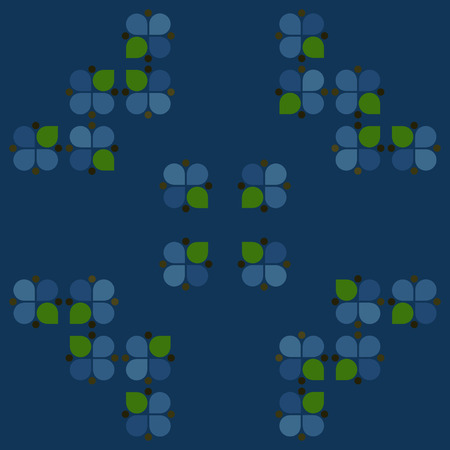 Rustic blossom pattern - vector background