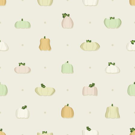 Pumpkins and squashes - vector backgroundのイラスト素材