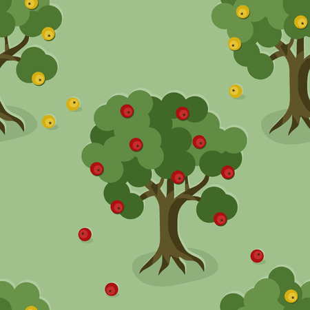 Apple treesのイラスト素材