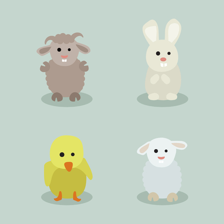 Animals - vector illustrationのイラスト素材