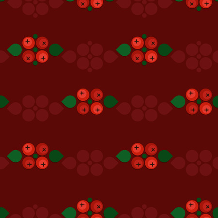 Ash berry decorations on red vector backgroundのイラスト素材