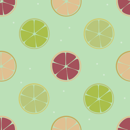 Citrus fruit slices - vector backgroundのイラスト素材