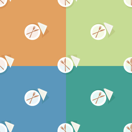 Plates and cutlery - vector backgroundsのイラスト素材