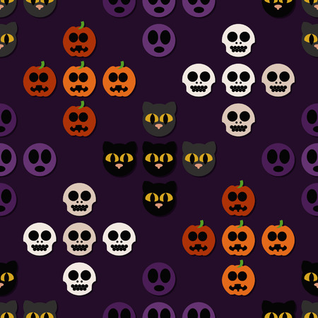 Halloween theme vector seamless backgroundのイラスト素材