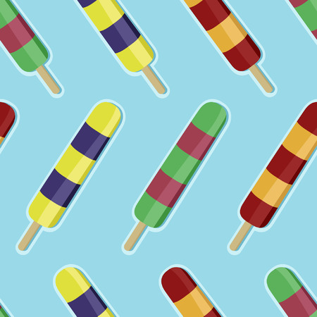 Colorful ice pops - vector backgroundのイラスト素材