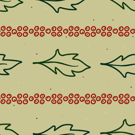 Outline holly tree - Christmas theme backgroundのイラスト素材