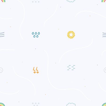 Various weather symbols - vector background